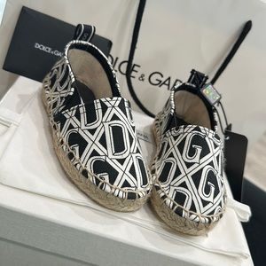 DOLCE & GABBANA BAMBINO ESPADRILLES CANVAS BEACHWEAR toddler SIZE 24